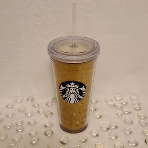 STARBUCKS GOLD GLITTER TUMBLER
